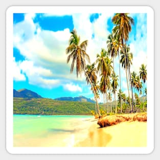 Beach Palm Trees Sticker